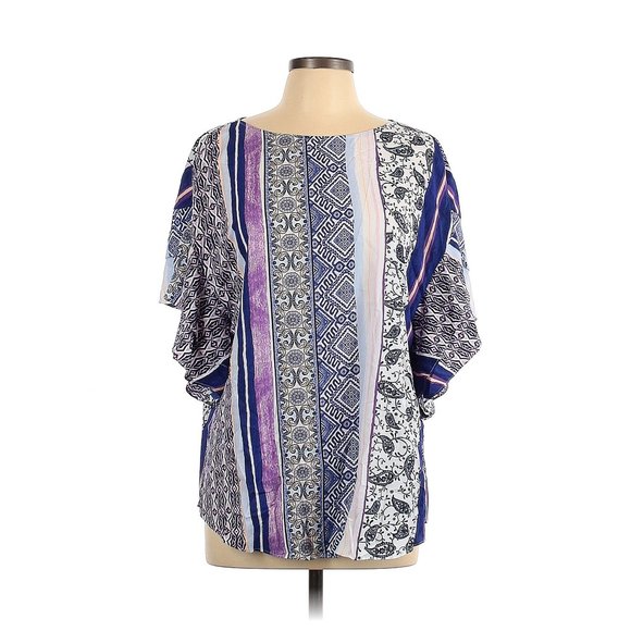 Chico's Pullover Flutter Sleeve Top NWT 12/14 Petite - Picture 1 of 2